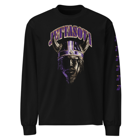 Justin Jefferson "Vintage Viking" Long Sleeve Black