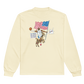 Jones Bros "Le USA" Long Sleeve Faded White