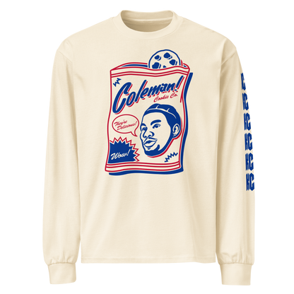 Keon Coleman "Cookie Co" Long Sleeve Faded White