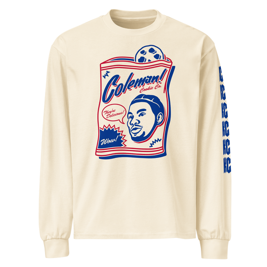 Keon Coleman "Cookie Co" Long Sleeve Faded White
