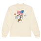 Jones Bros "Le USA" Long Sleeve Faded White