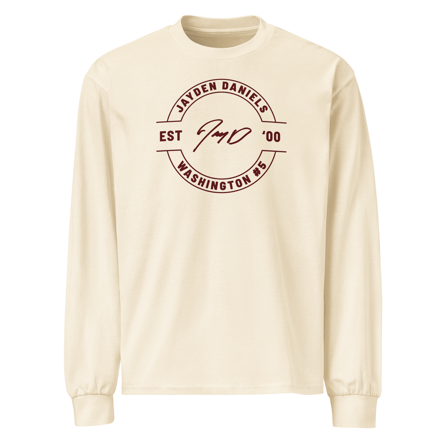 Jayden Daniels "Signature" Long Sleeve Faded White