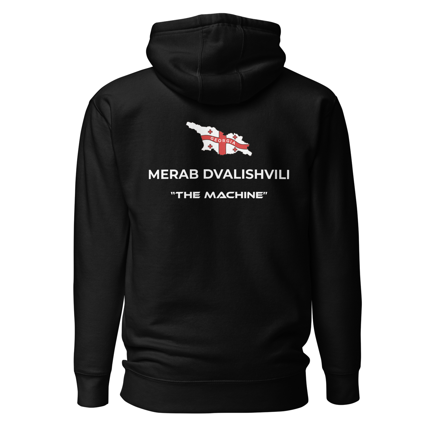 Merab Dvalishvili "Logo" Embroidered Hoodie Black