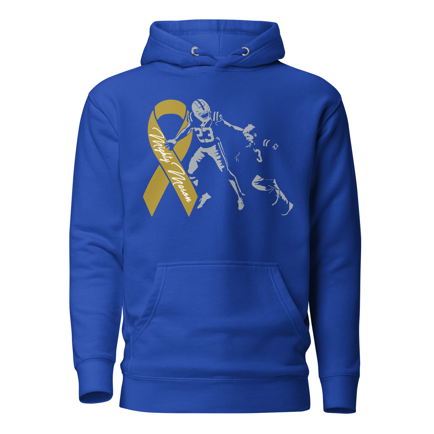 Kenny Moore II "Mighty Mason 2023" Hoodie Blue