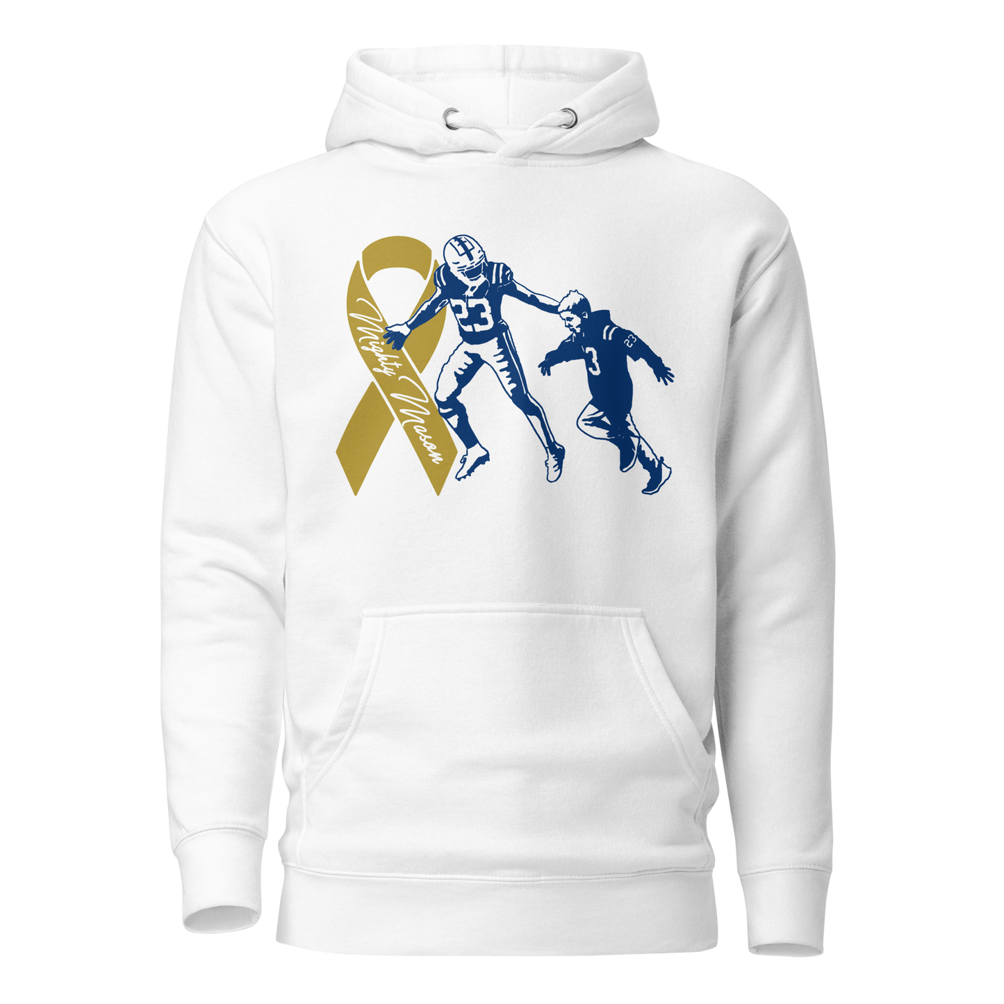 Kenny Moore II "Mighty Mason 2023" Hoodie White