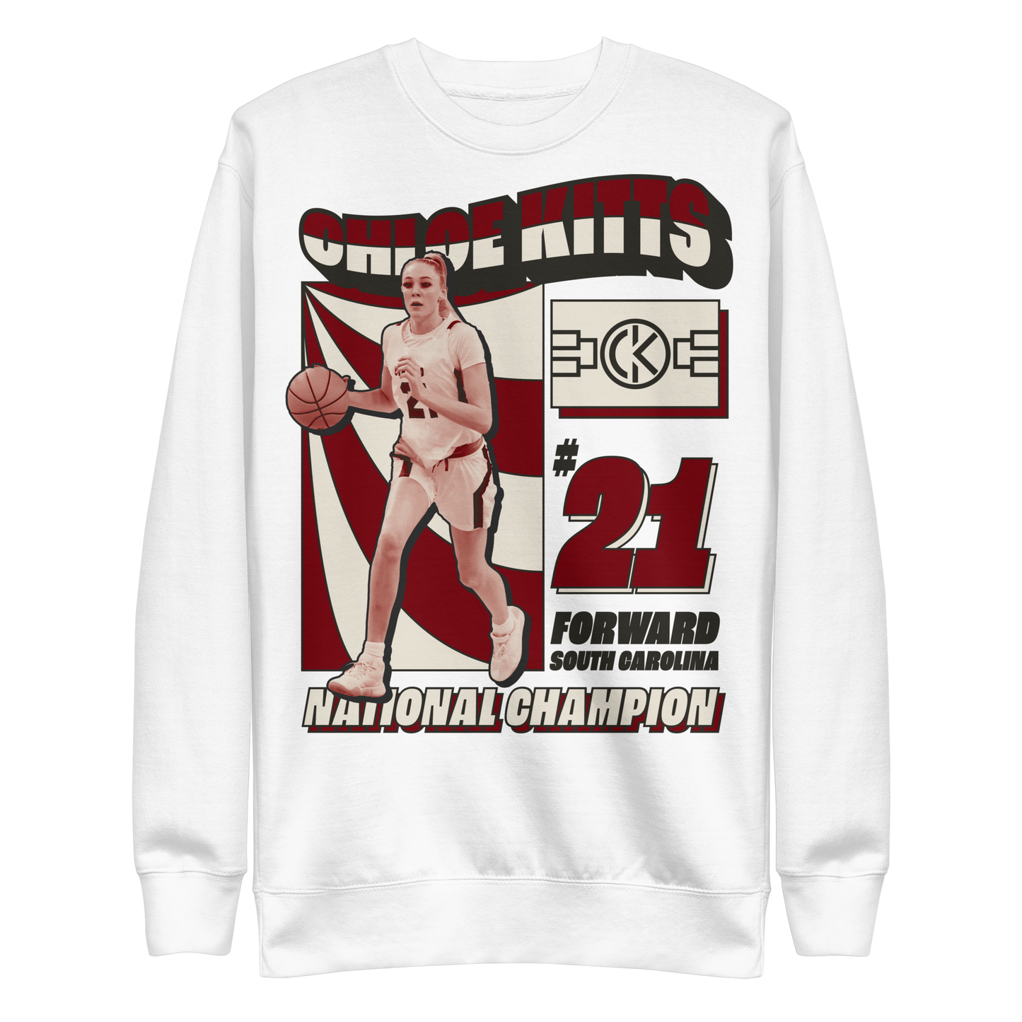 Chloe Kitts "National Champion" Sweatshirt White