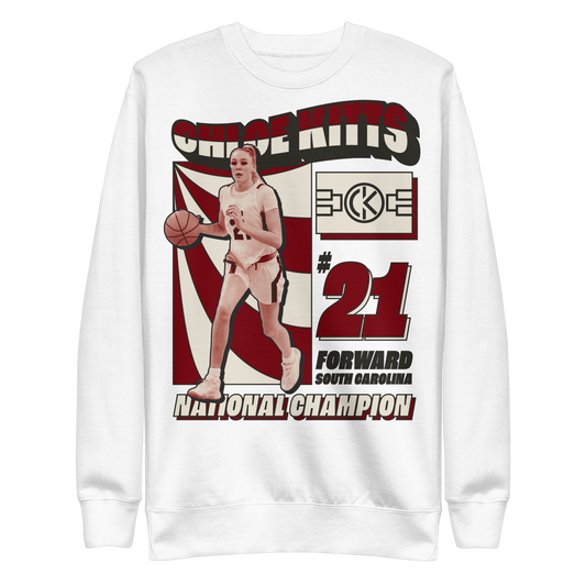 Chloe Kitts "National Champion" Sweatshirt White