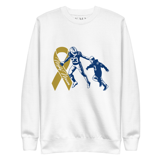 Kenny Moore II "Mighty Mason 2023" Sweatshirt White