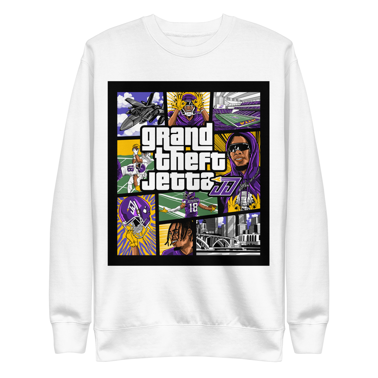 Justin Jefferson “Grand Theft Jetta” Sweatshirt