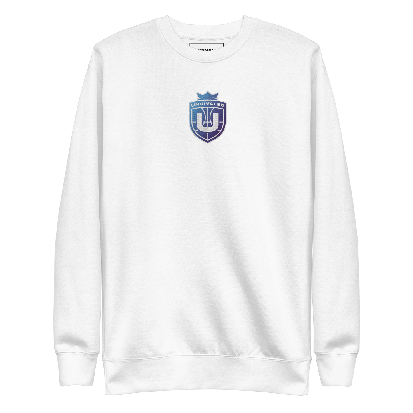 Unrivaled "Logo" Embroidered Sweatshirt White