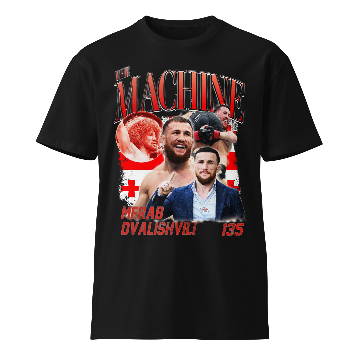 Merab Dvalishvili "Collage" Unisex T-Shirt Black