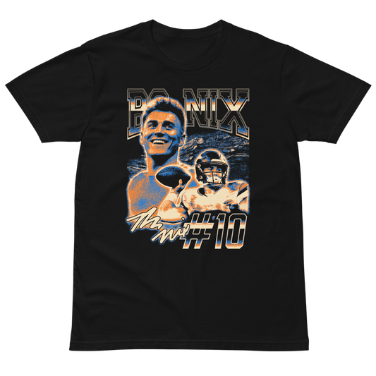 Bo Nix Vintage T-shirt Black