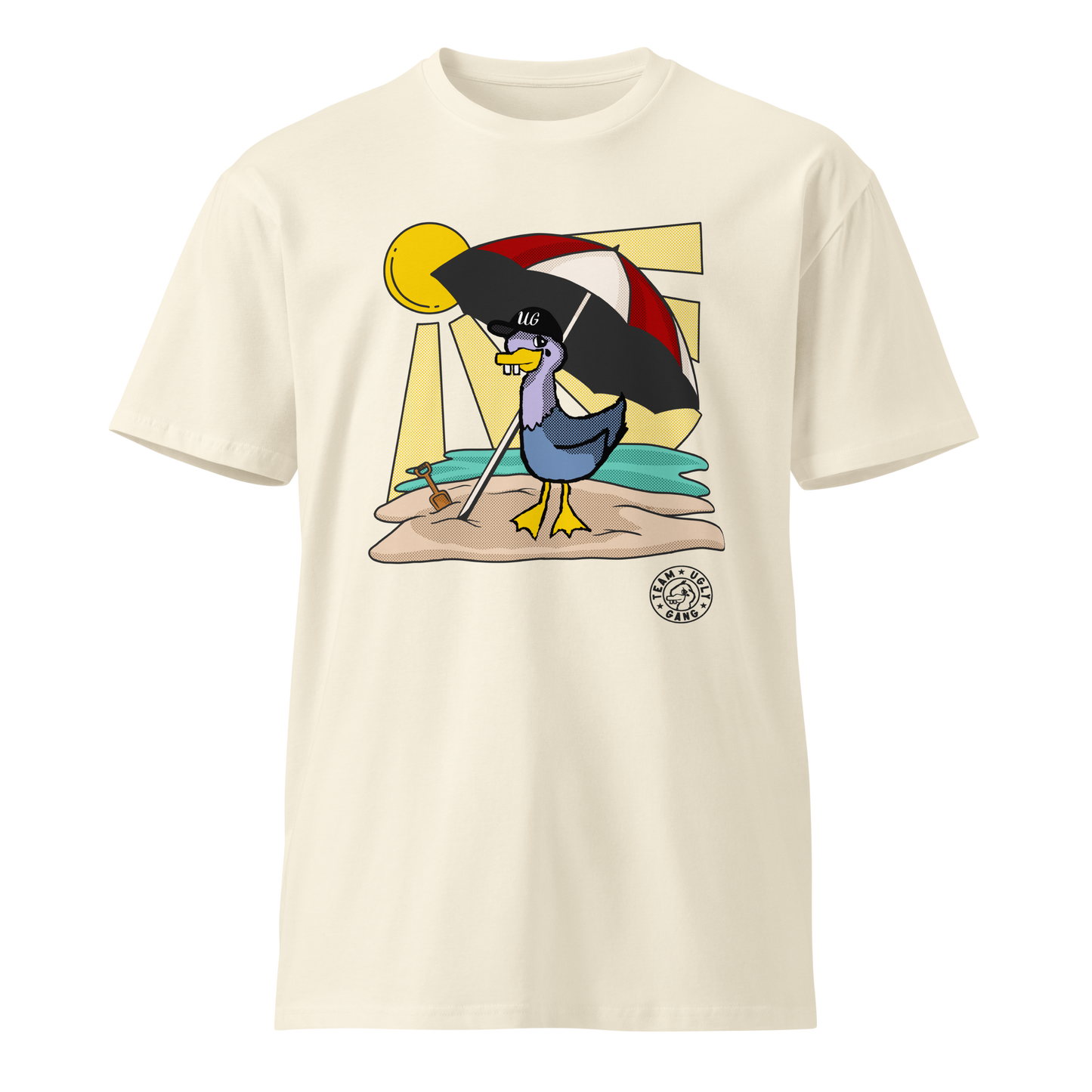 Team Ugly Gang “Beach Duck” Unisex T-shirt Beige