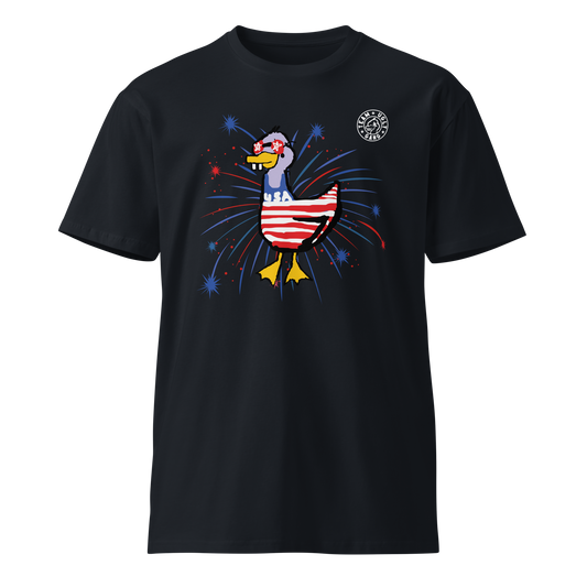 Team Ugly Gang “Fireworks Duck” Unisex T-shirt Navy