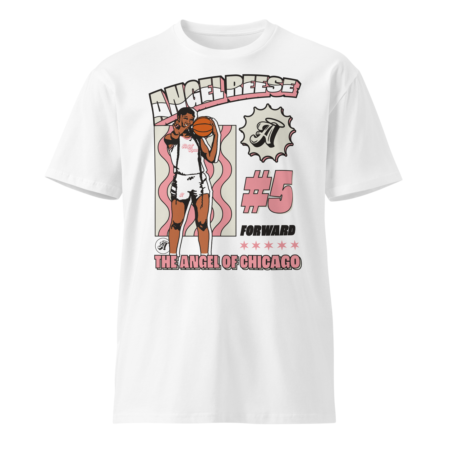 Angel Reese "Angel in Chicago" T-shirt White