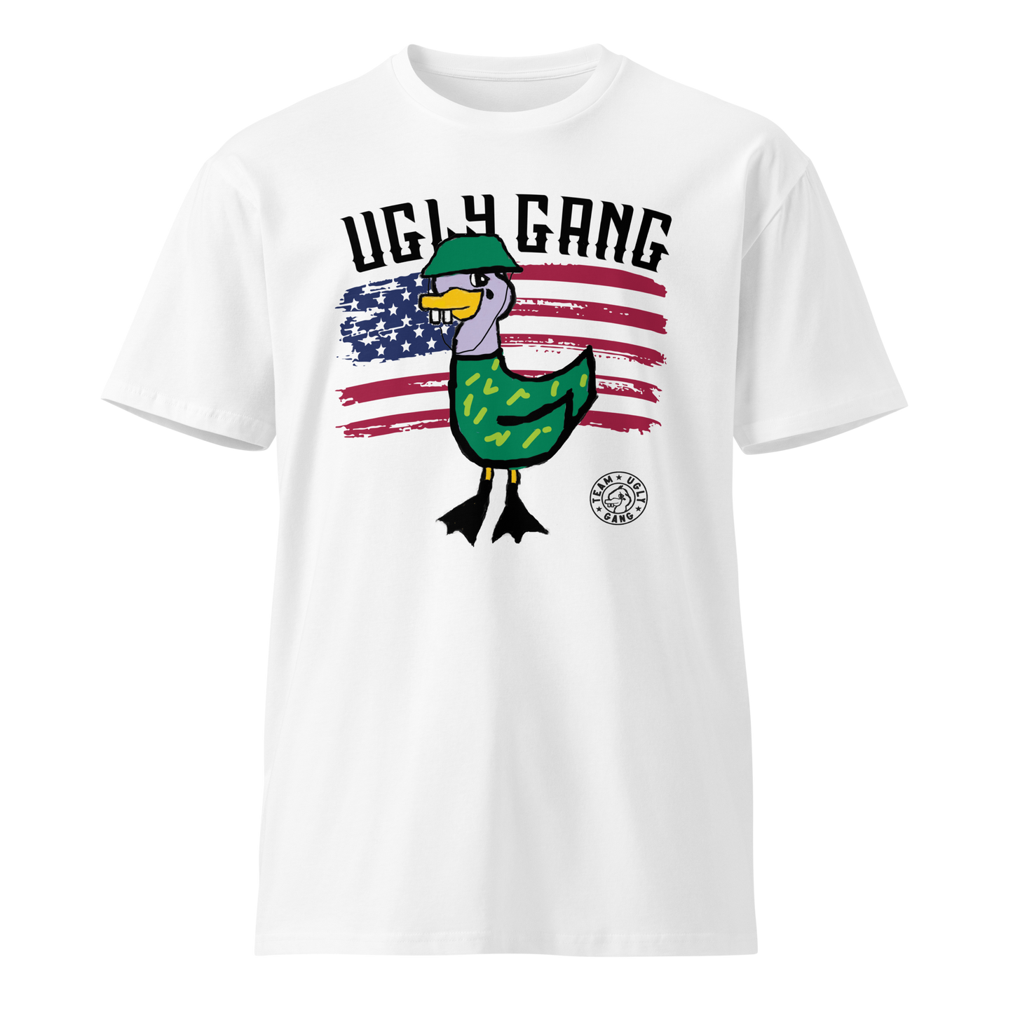 Team Ugly Gang “Army Duck” Unisex T-shirt White
