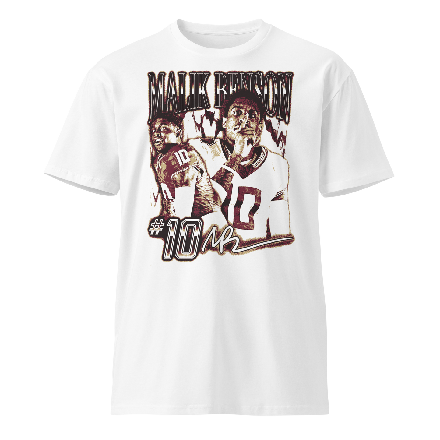 Malik Benson "Vintage" Unisex T-shirt White