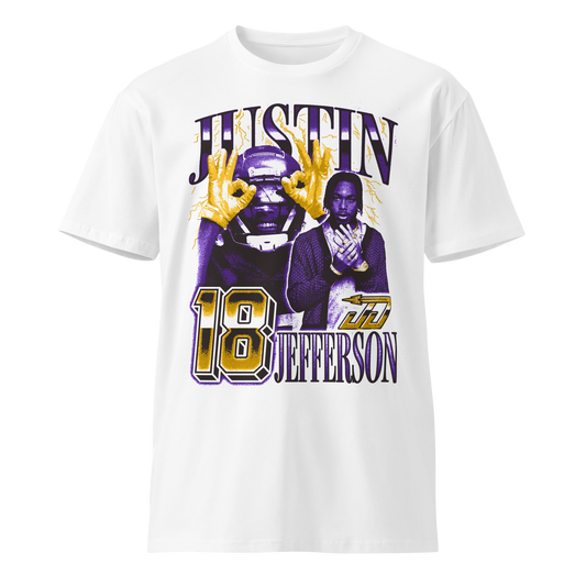 Justin Jefferson "Vintage" Unisex T-shirt White