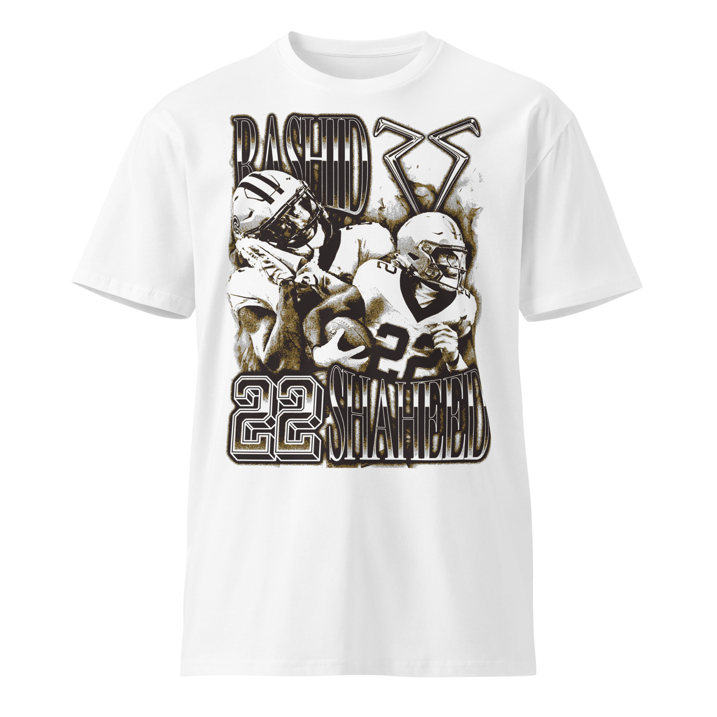 Rashid Shaheed "Vintage" Unisex T-shirt White