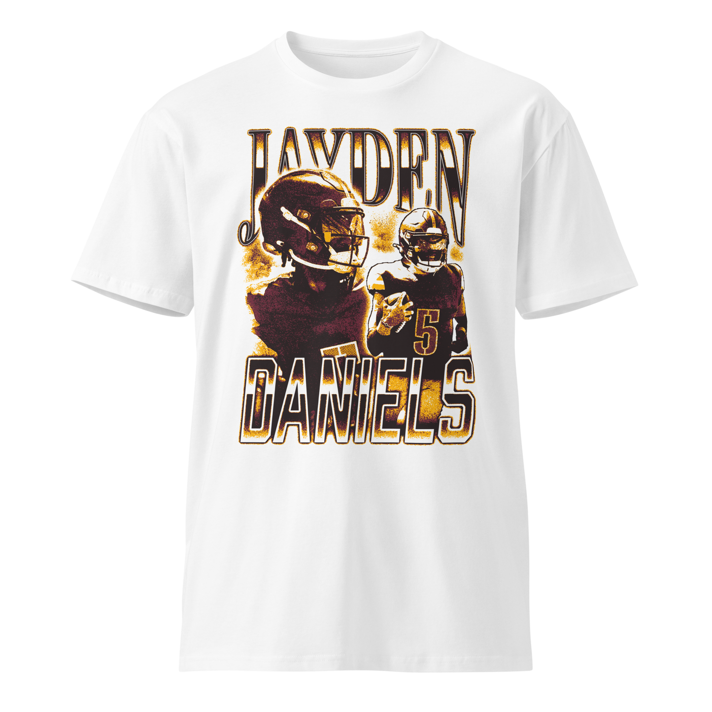 Jayden Daniels "Vintage" Unisex T-shirt White