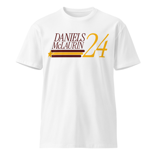 Jayden Daniels "McLaurin Daniels 24" Unisex T-shirt White