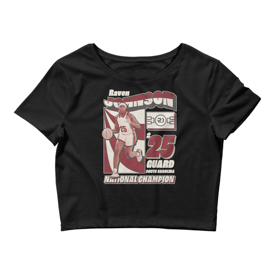 Raven Johnson "National Champion" Crop Tee
