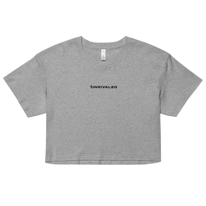 Unrivaled "Logo" Women’s Crop Top Grey