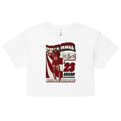 Bree Hall "National Champion" Crop Top White