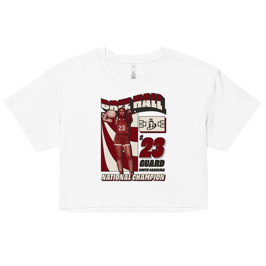 Bree Hall "National Champion" Crop Top White