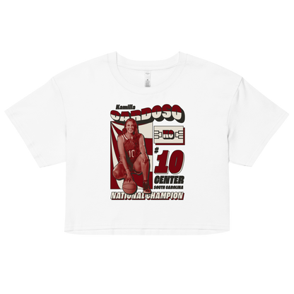 Kamilla Cardoso "National Champion" Crop Top White