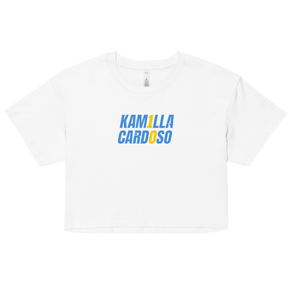 Kamilla Cardoso "Logo Lockup" Crop Tee