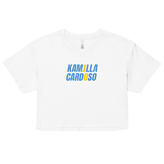 Kamilla Cardoso "Logo Lockup" Crop Tee