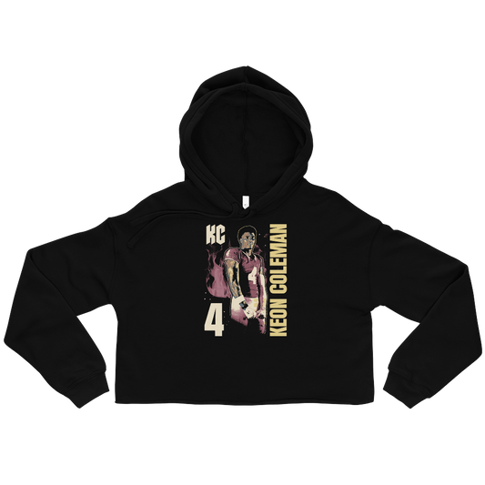 Keon Coleman "KC4" Women's Cropped Hoodie