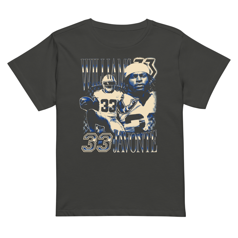Javonte Williams Vintage Women's High-Waisted T-shirt Vintage Black