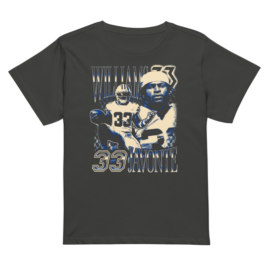 Javonte Williams Vintage Women's High-Waisted T-shirt Vintage Black