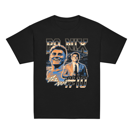 Bo Nix Vintage Youth T-shirt Black
