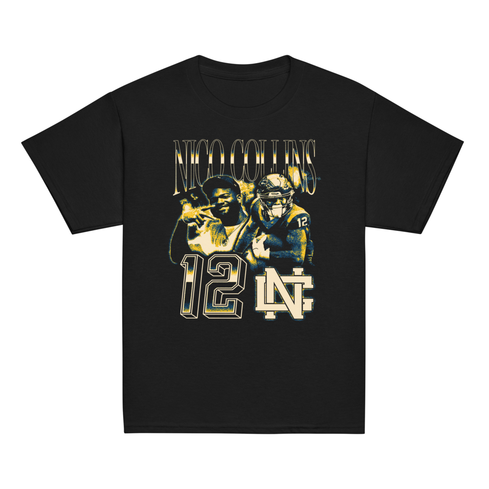 Nico Collins Vintage Vintage Youth T-shirt Black by Athlete Market