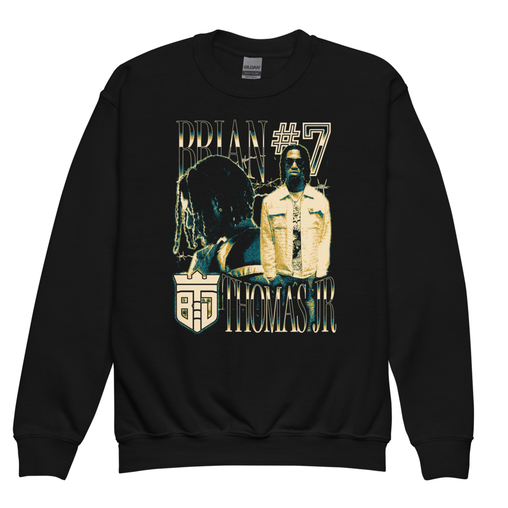 Brian Thomas Jr. Vintage Vintage Youth Crewneck Black by Athlete Market