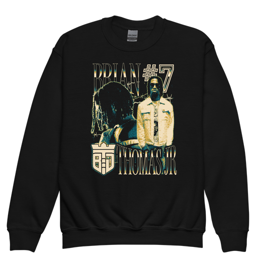 Brian Thomas Jr. Vintage Vintage Youth Crewneck Black by Athlete Market