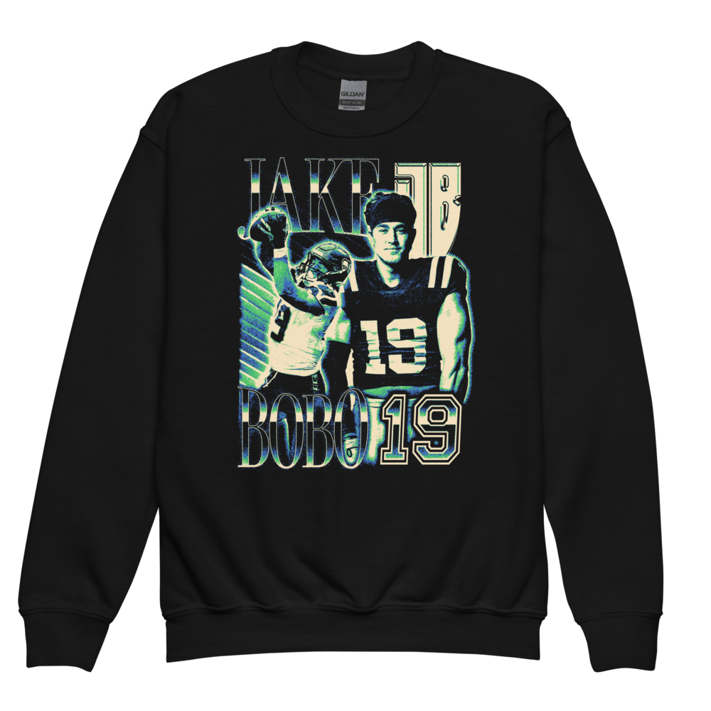 Jake Bobo Vintage Vintage Youth Crewneck Black by Athlete Market