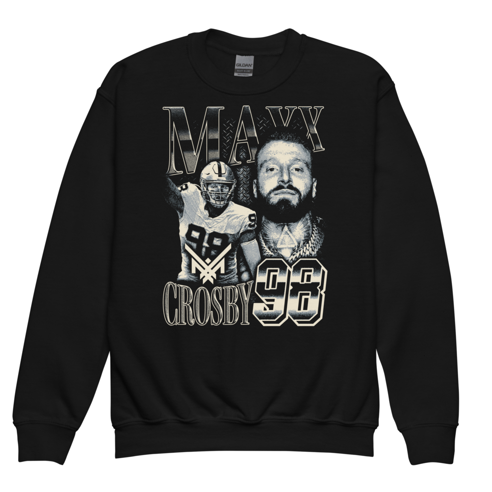 Maxx Crosby Vintage Youth Sweatshirt Black