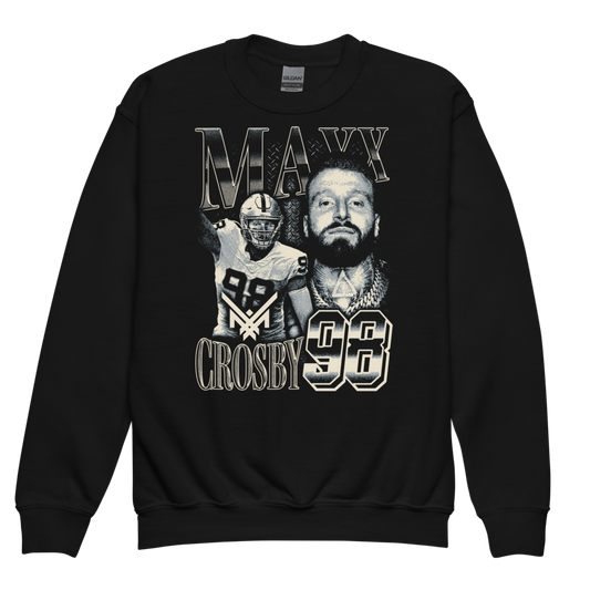 Maxx Crosby Vintage Youth Sweatshirt Black