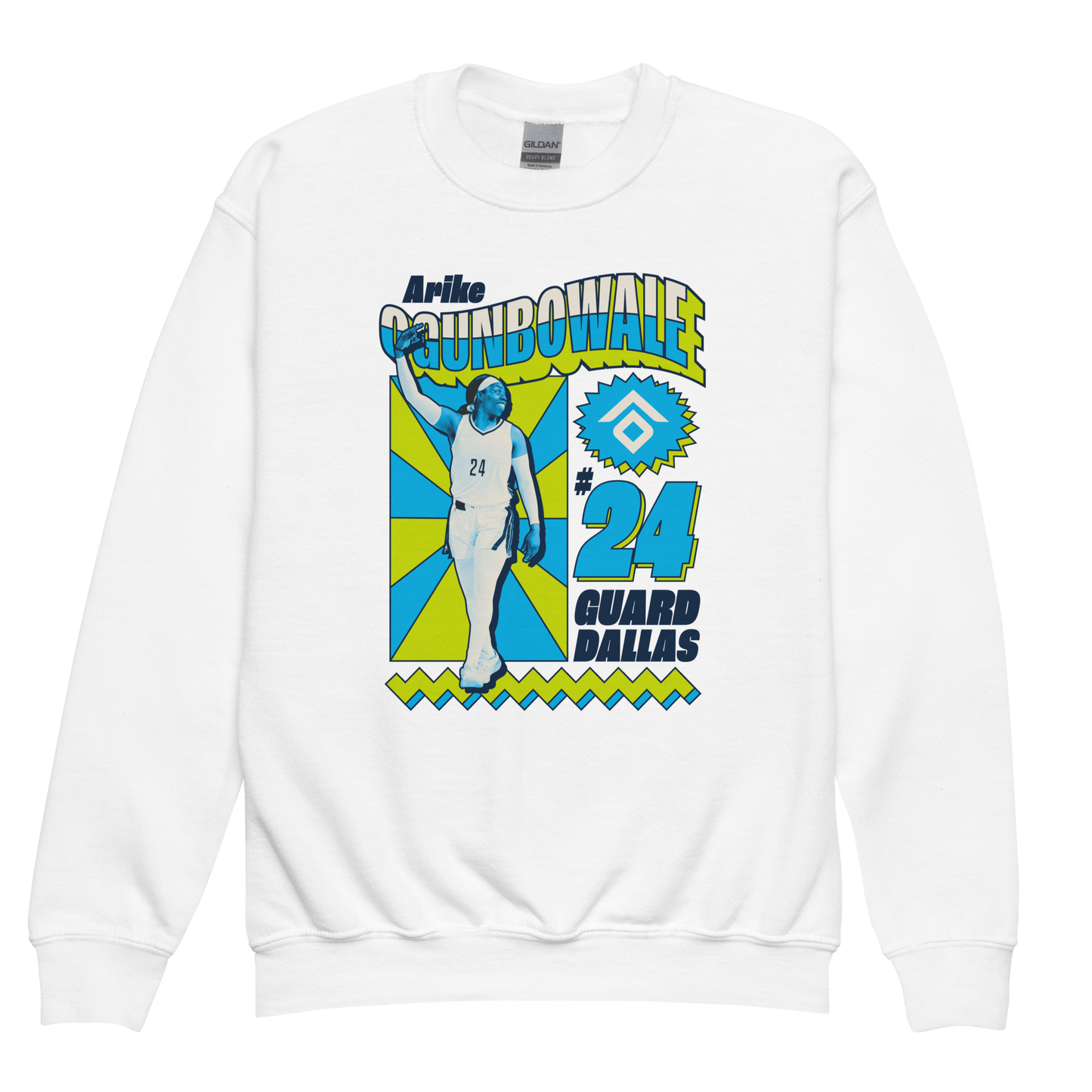 Arike Ogunbowale "Retro" Youth Crewneck