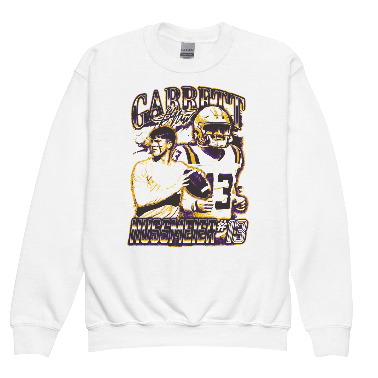 Garrett Nussmeier "Collage" Youth Crewneck