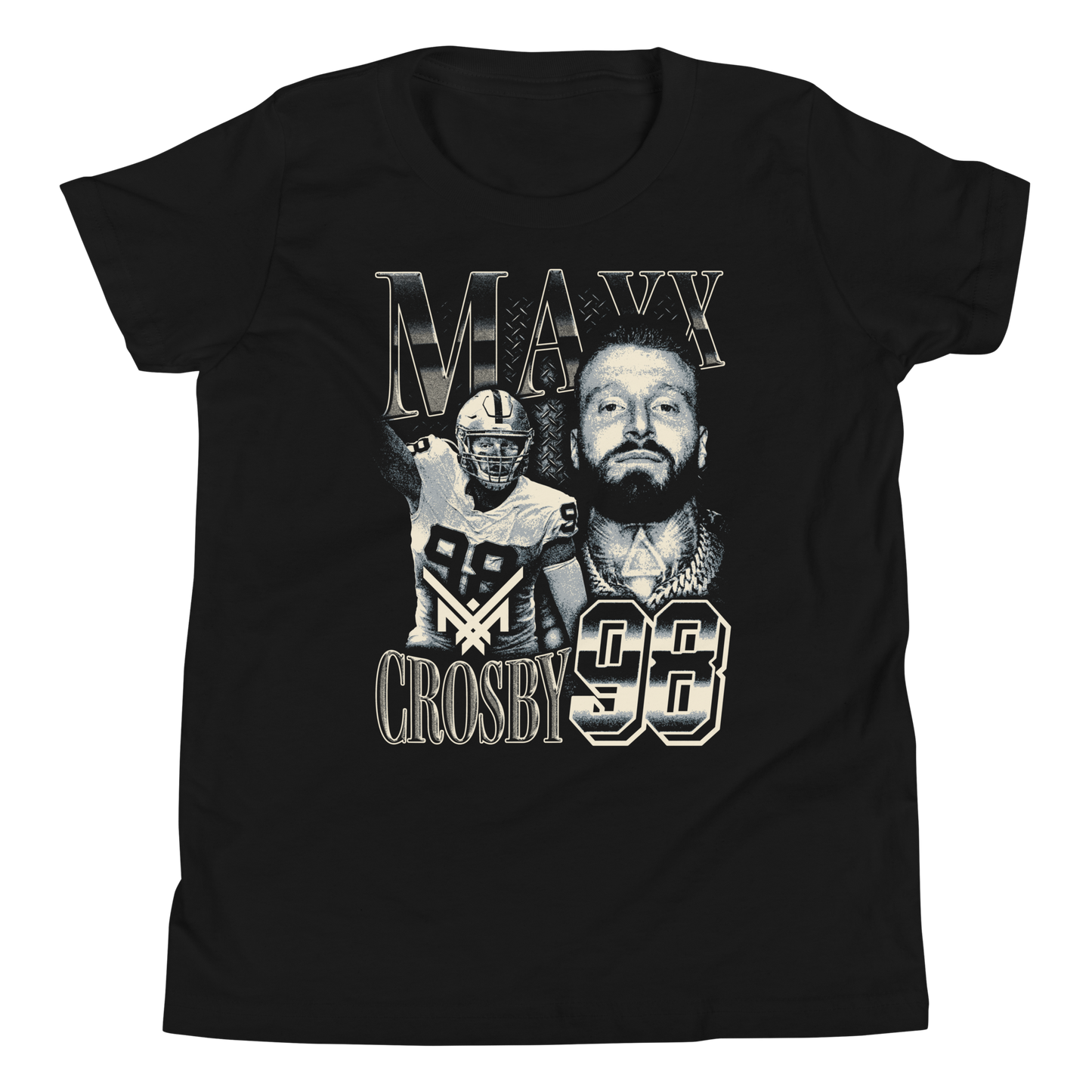 Maxx Crosby "Vintage" Youth T-shirt Black