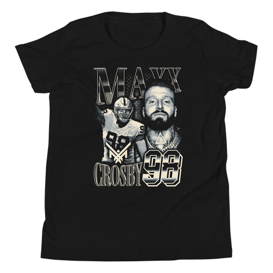 Maxx Crosby "Vintage" Youth T-shirt Black