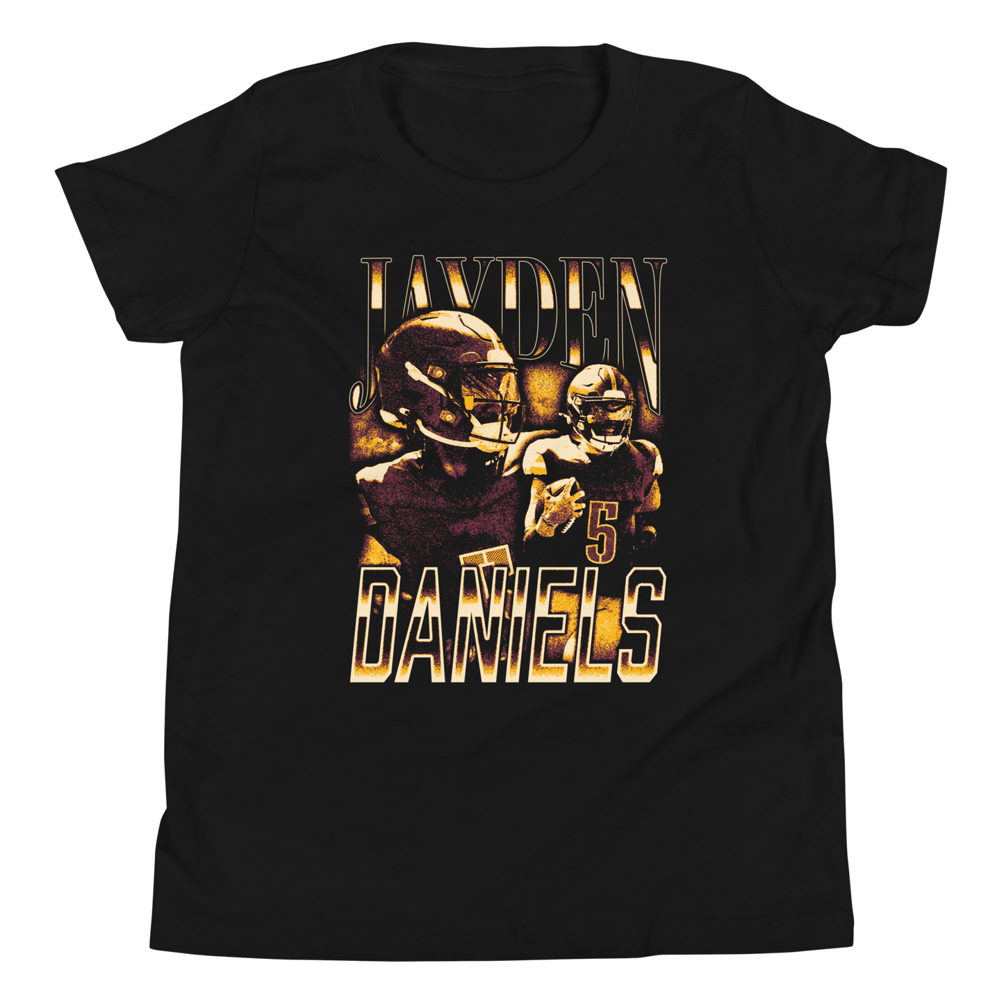 Jayden Daniels "Vintage" Youth T-shirt Black