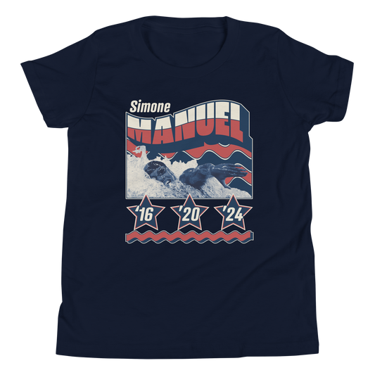 Simone Manuel "Retro" Youth T-shirt Navy