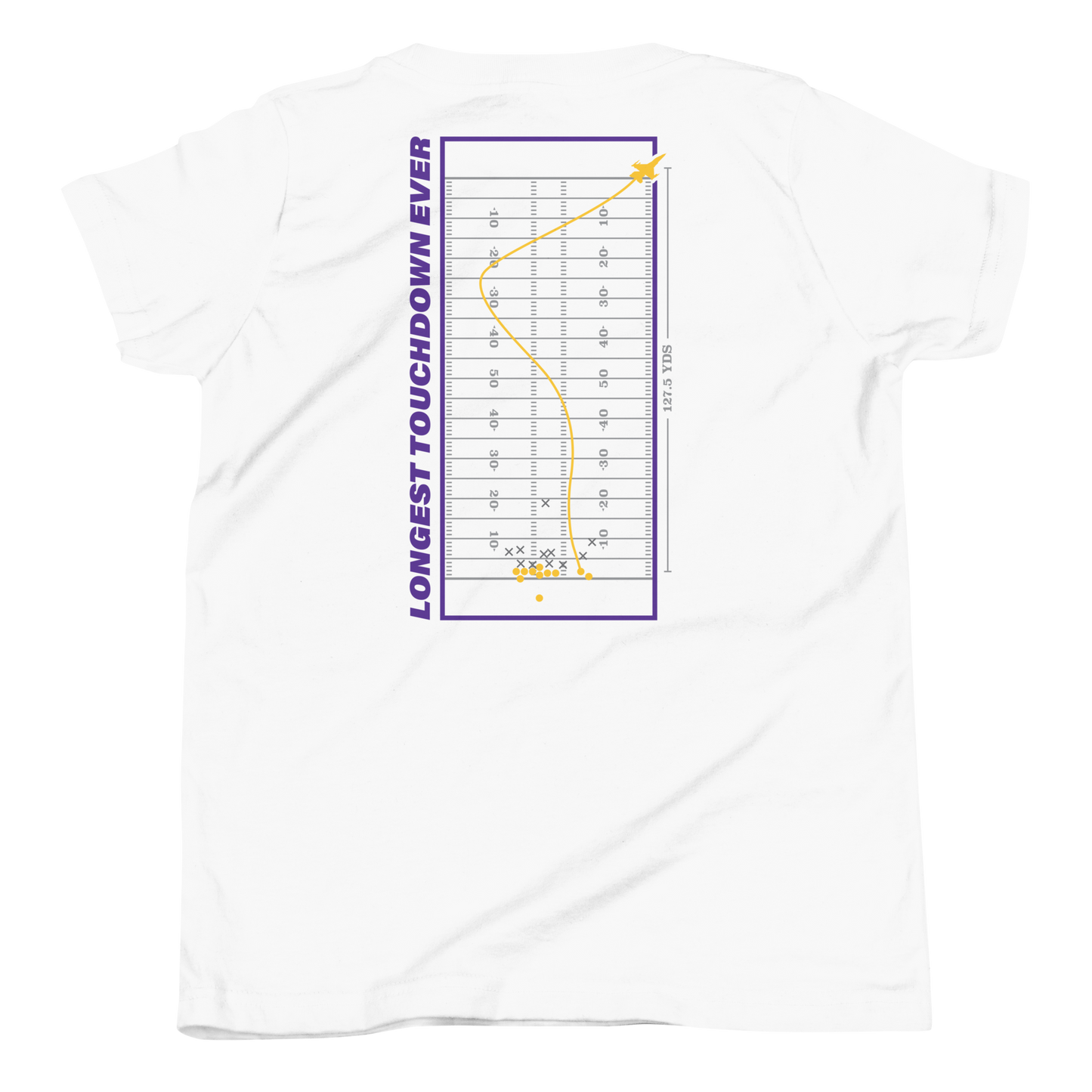 Justin Jefferson "Longest Touchdown" Youth T-Shirt White