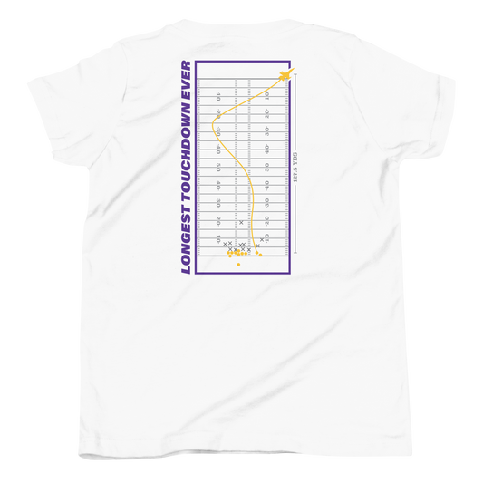 Justin Jefferson "Longest Touchdown" Youth T-Shirt White